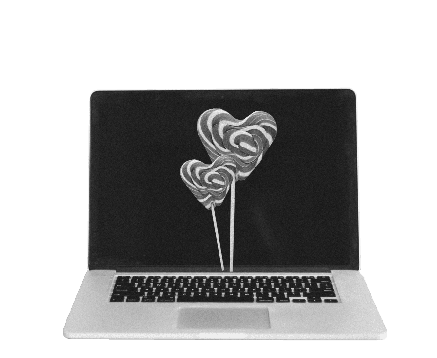 Laptop with creative work